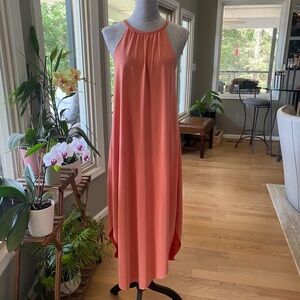 Double Zero Coral High Low Dress